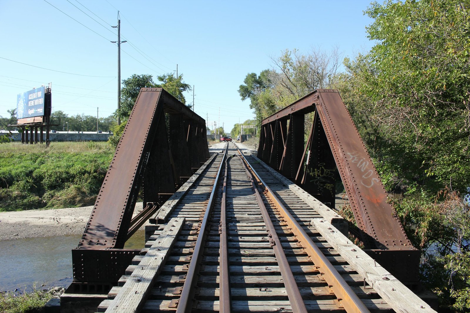 Looking west